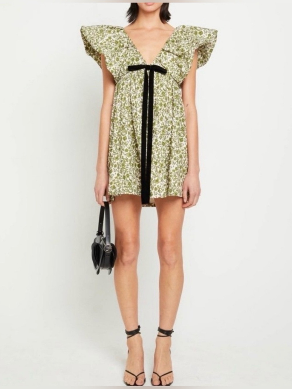 Anthropologie O.P.T. Didi Dress Green Floral Mini